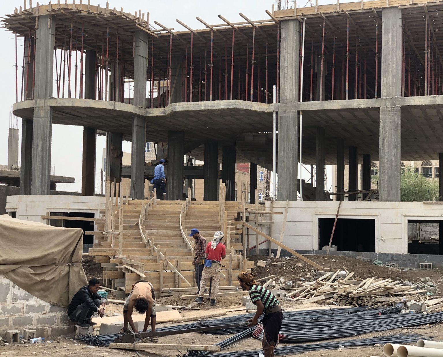 Same villa under construction on site