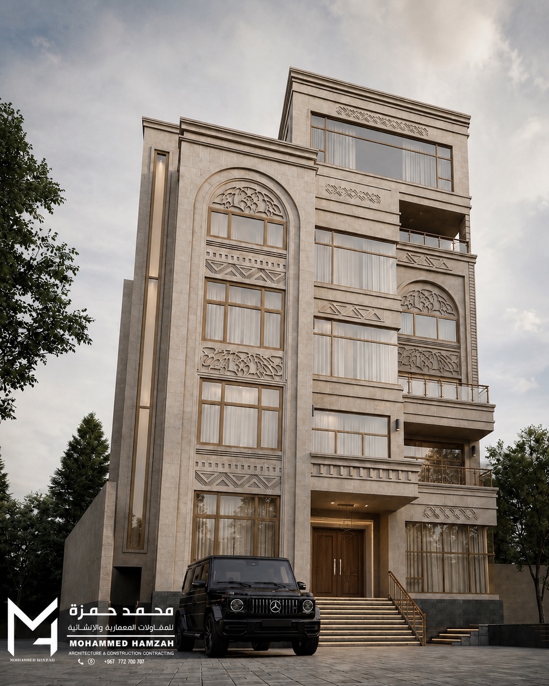Luxury residential villa designed by Mohammed Hamzah Architecture & Construction